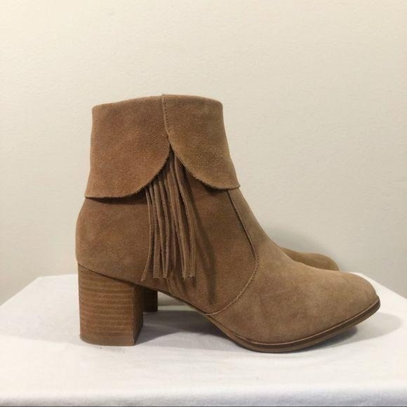Matisse Paulson Tan Fringe Suede Booties, 9.5 - Picture 5 of 9